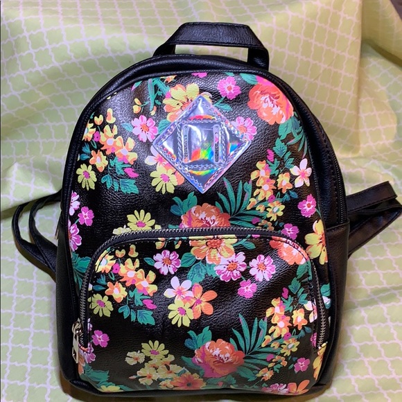 accessorize floral backpack